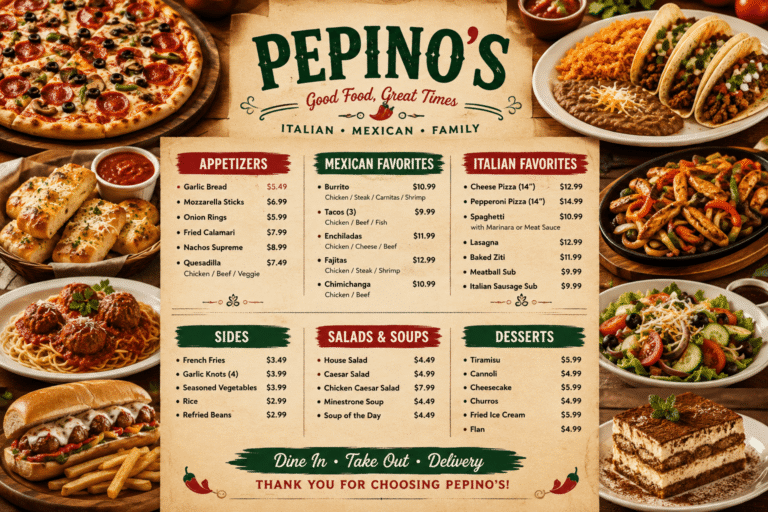 pepinos menu